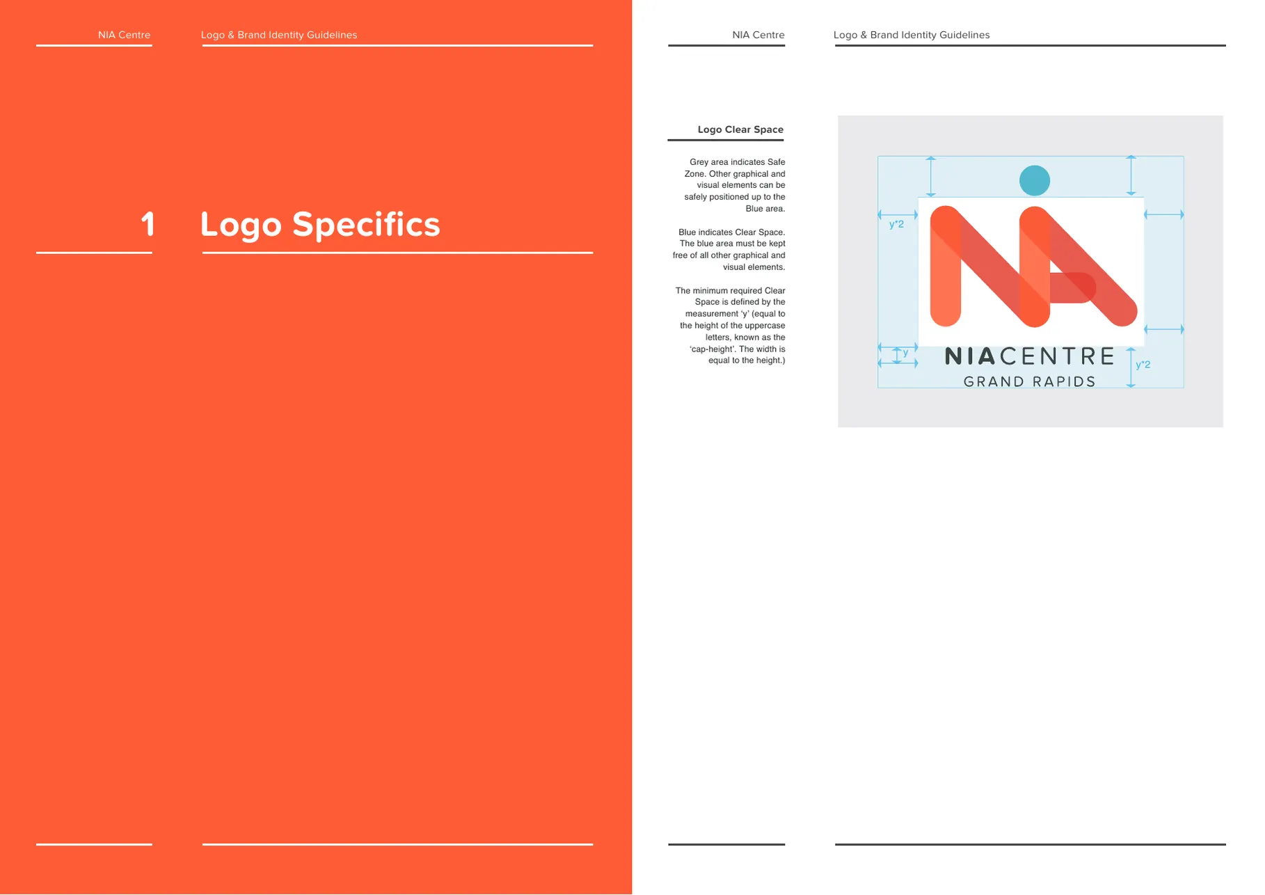 Clear space and minimum size rules from the brand guide.